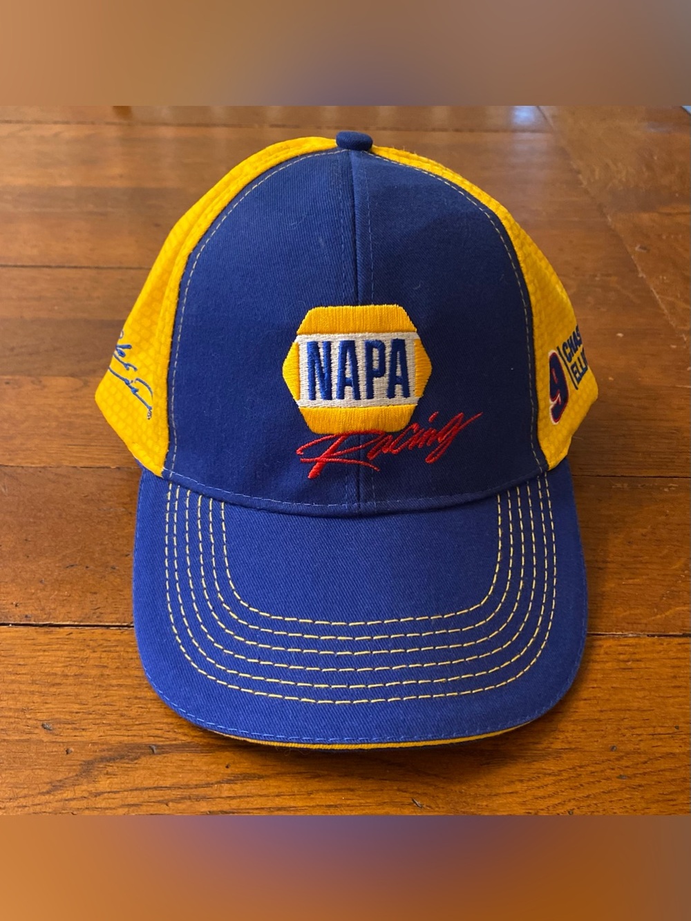 Chase Elliott #9 NAPA Racing NASCAR Hat Cap Blue Yellow Driver Embroidered